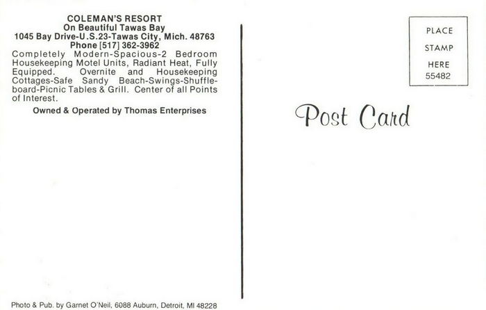 Colemans Resort - Vintage Postcard (newer photo)